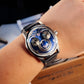 Best Mens Luxury Unique Eagle Owl Eyes Automatic Watch - OBLVLO JM-EAGLE Blue Dial