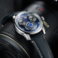 Best Mens Luxury Unique Eagle Owl Eyes Automatic Watch - OBLVLO JM-EAGLE Blue Dial