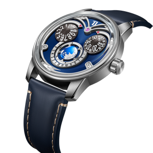 Best Mens Luxury Unique Eagle Owl Eyes Automatic Watch - OBLVLO JM-EAGLE Blue Dial