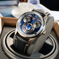 Best Mens Luxury Unique Eagle Owl Eyes Automatic Watch - OBLVLO JM-EAGLE Blue Dial