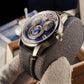 Best Mens Luxury Unique Eagle Owl Eyes Automatic Watch - OBLVLO JM-EAGLE Blue Dial