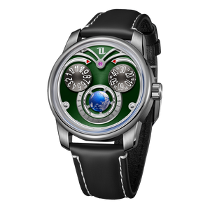 OBLVLO Sharp Eagle Owl Green Dial Automatic Mechanical Movement Watches for Men