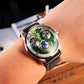 OBLVLO Sharp Eagle Owl Green Dial Automatic Mechanical Movement Watches for Men