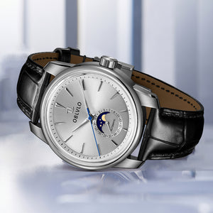 High Quality Luxury Vintage Moon Phase Watches Under $300 - Oblvlo Design JM-MP YWB