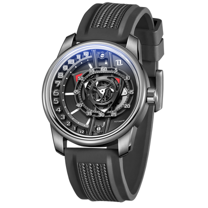 OBLVLO JM ROTOR Series - Mens Unique Skeleton Automatic Watches