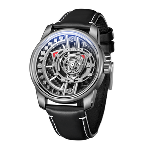 Best Unique Luxury Men's Carbon Fiber Automatic Skeleton Watch - OBLVLO JM ROTOR Series