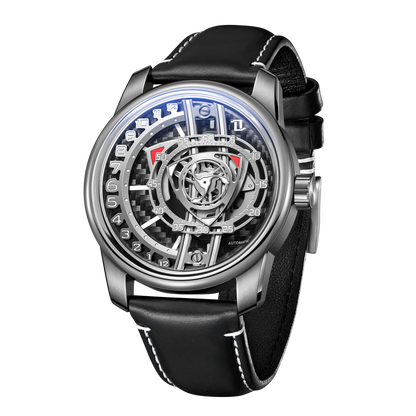 Best Unique Luxury Men's Carbon Fiber Automatic Skeleton Watch - OBLVLO JM ROTOR Series