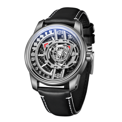 Best Unique Luxury Men s Carbon Fiber Automatic Skeleton Watch OBLVLO JM ROTOR Series