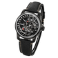 ALL Black OBLVLO JM-ROTOR Rotary-Engine Style Watch with Jump Hour Mechanical Automatic movement Watch