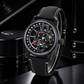 ALL Black OBLVLO JM-ROTOR Rotary-Engine Style Watch with Jump Hour Mechanical Automatic movement Watch