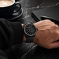 ALL Black OBLVLO JM-ROTOR Rotary-Engine Style Watch with Jump Hour Mechanical Automatic movement Watch