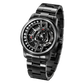 ALL Black OBLVLO JM-ROTOR Rotary-Engine Style Watch with Jump Hour Mechanical Automatic movement Watch