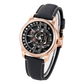 42mm Men Rotary Engine Style Watch - Rose Gold OBLVLO JM ROTOR Miyota 8215 Movement Jump Hour Automatic Watch