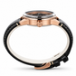42mm Men Rotary Engine Style Watch - Rose Gold OBLVLO JM ROTOR Miyota 8215 Movement Jump Hour Automatic Watch