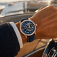 Rose Gold OBLVLO JM ROTOR 42mm Watch - Unique Skeleton Rotary Engine Blue Dial & Miyota 8215 Jump Hour Automatic Watch