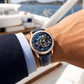 Rose Gold OBLVLO JM ROTOR 42mm Watch - Unique Skeleton Rotary Engine Blue Dial & Miyota 8215 Jump Hour Automatic Watch