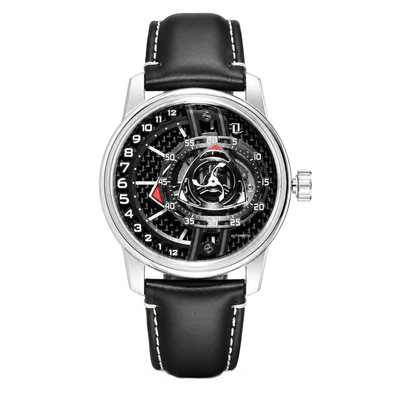 Luxuriöse Herren-Automatikuhr mit einzigartigem Skelett aus Karbonfaser – OBLVLO JM ROTOR-Serie