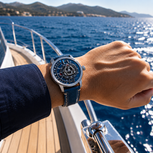 Luxuriöse, automatische Herren-Skelettuhr – OBLVLO JM ROTOR-Serie