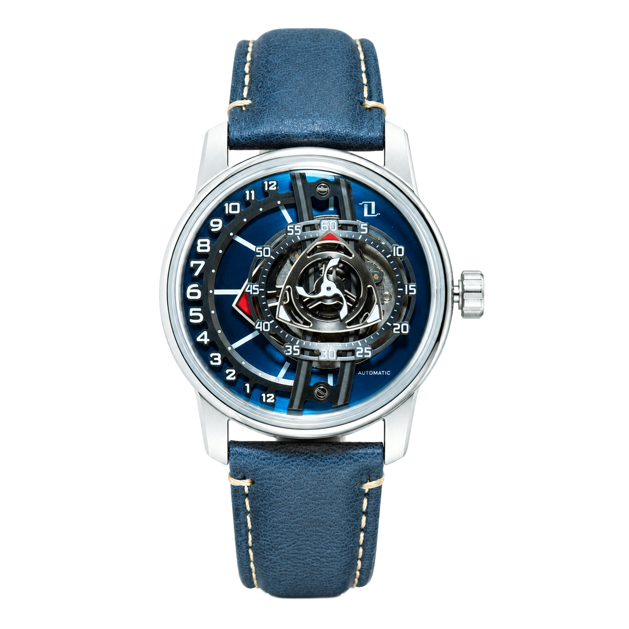 Luxuriöse, automatische Herren-Skelettuhr – OBLVLO JM ROTOR-Serie