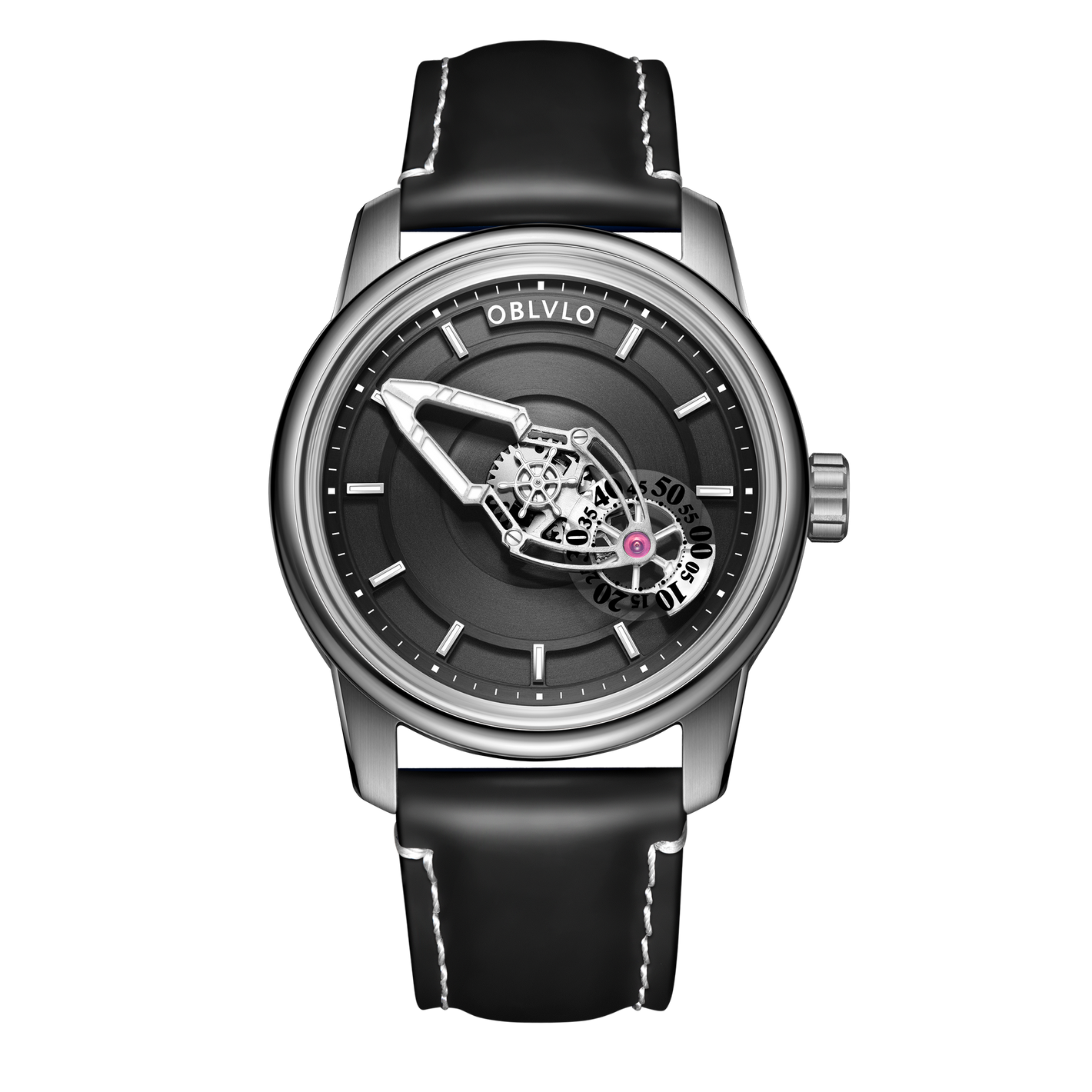 Discover the 42MM Automatic Dress Watches of the OBLVLO JM Space - Cool Black Spaceship Dial Watches for Men