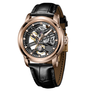 Die besten automatischen Skelettuhren aus Roségold für Herren zum Verkauf – Luxus-Serie OBLVLO KM