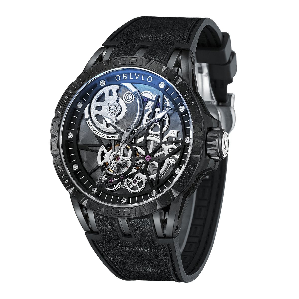 Black PVD Oblvlo LM Series - Luxury Automatic Watches For Men – OBLVLO ...