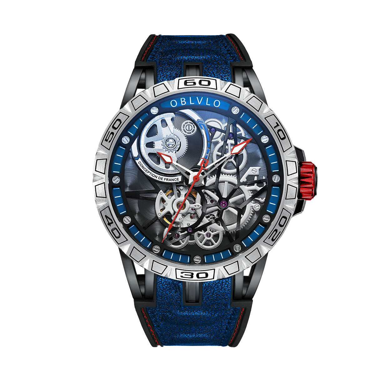 Affordable Oblvlo LM Series Luxury Automatic Skeleton Watches For Men