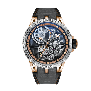 Oblvlo LM Series Rose Gold Luxury Automatic Skeleton Watch For Men