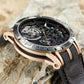 Oblvlo LM Series Rose Gold Luxury Automatic Skeleton Watch For Men
