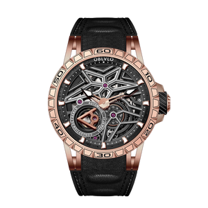 Rose Gold OBLVLO LMQ - Cool Luxury Mens Automatic Skeleton Watches for Sale