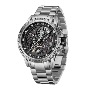 Luxury Skeleton Automatic Stainless Steel Watches For Men - Oblvlo LMS Series