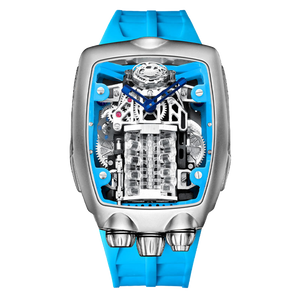 Luxury OBLVLO BG V16 Racing Engine Series Unique Skeleton Automatic Mechanical Watch For Men