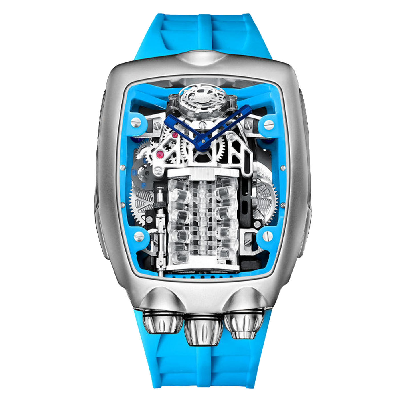 Luxury OBLVLO BG Racing Engine Series Unique Skeleton Automatic Mechanical Watch For Men