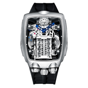 Luxury Men's Tonneau Automatic Tonneau Watch -  OBLVLO BG V16 Racing Engine Series