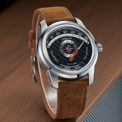 OBLVLO X GEARMAGUS Retrograde Design & Carbon Fiber Dial Watch - Swiss Sellita SW200 Movement