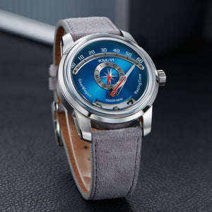 OBLVLO X GEARMAGUS MS07 Racing Time Blue Dial Watch - Sellita SW200 Automatic Movement