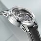 OBLVLO MGS Mens Skeleton Watch - Best Luxury Automatic Gray & Silver Dial Watches