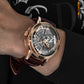 Oblvlo VM-Serie Luxus-Skelettuhren aus Roségold mit automatischem Aufzug zu verkaufen