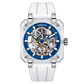 Affordable Luxury OBLVLO BRM Series - Men's Full Sapphire Blue Skeleton Automatic Mechanical Watch