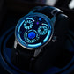 Best Mens Luxury Unique Eagle Owl Eyes Automatic Watch - OBLVLO JM-EAGLE Blue Dial