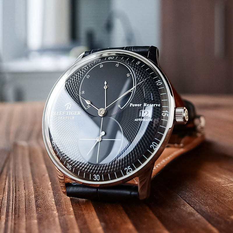 Luxury Men Classic Dress Watches At Reef Tiger Seattle Navy 1 Series Leather Luxury Men Classic Dress Watches At Reef Tiger Seattle Navy 1 Series Leather