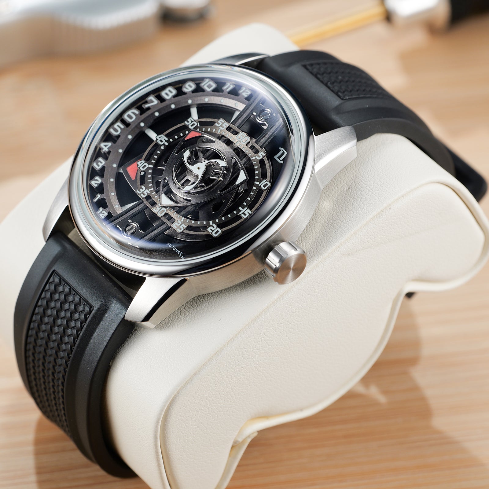 OBLVLO JM ROTOR Series - Mens Unique Skeleton Automatic Watches