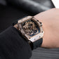 Best Luxury OBLVLO Rose Gold Chinese Dragon Diamond Watch for Men and Women