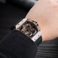 Best Luxury OBLVLO Rose Gold Chinese Dragon Diamond Watch for Men and Women