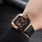 OBLVLO Unique Rose Gold Chinese Dragon Skeleton Watches for Men & women