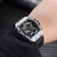 Best Affordable OBLVLO Silver Chinese Dragon Diamond Watches for Men and Women