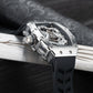 Affordable Silver Skeleton Chinese Dragon Automatic Watches - OBLVLO XM DRAGON Series