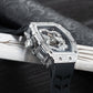 Best Affordable OBLVLO Silver Chinese Dragon Diamond Watches for Men and Women