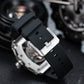 OBLVLO XM FIG Series Cool Diamond & Rock and Roll Skeleton Hand Automatic Watch