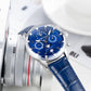 Luxury OBLVLO IM MUT-MP Men's Vintage Blue Dial & Moon Phase Automatic Watch